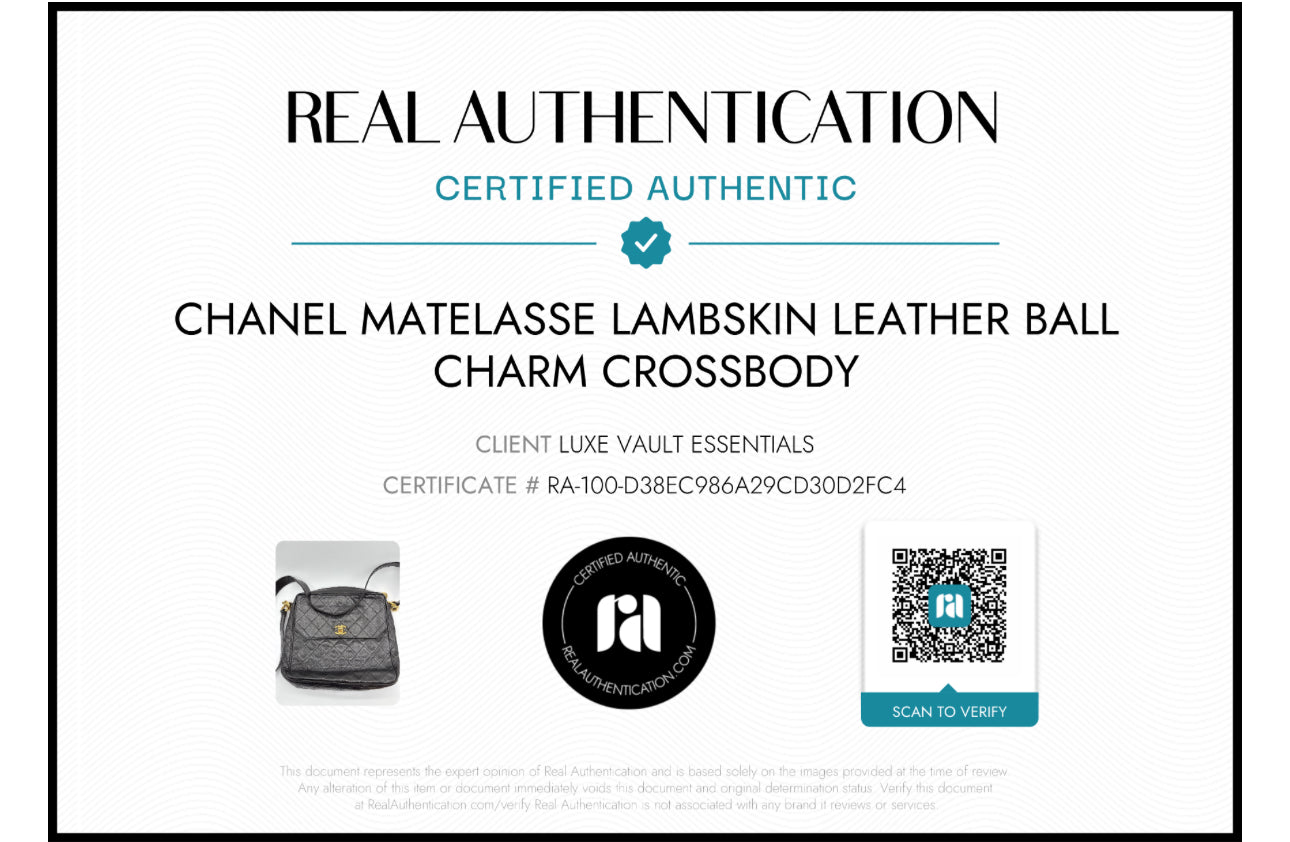 CHANEL MATELASSE LAMBSKIN LEATHER BALL CHARM CROSSBODY