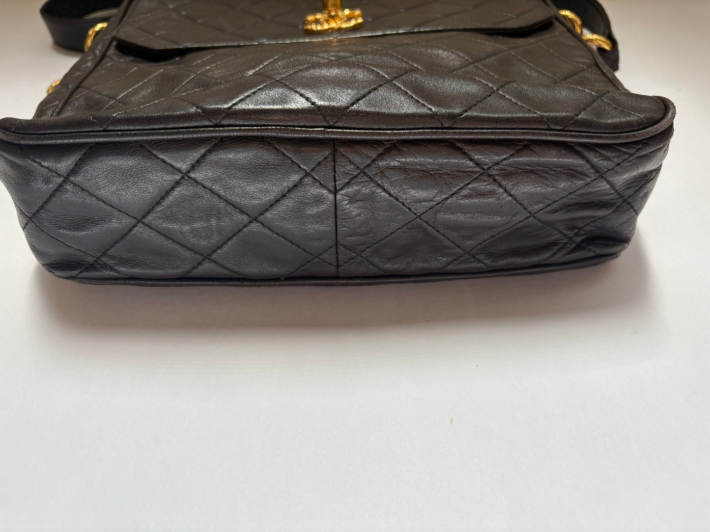 CHANEL MATELASSE LAMBSKIN LEATHER BALL CHARM CROSSBODY
