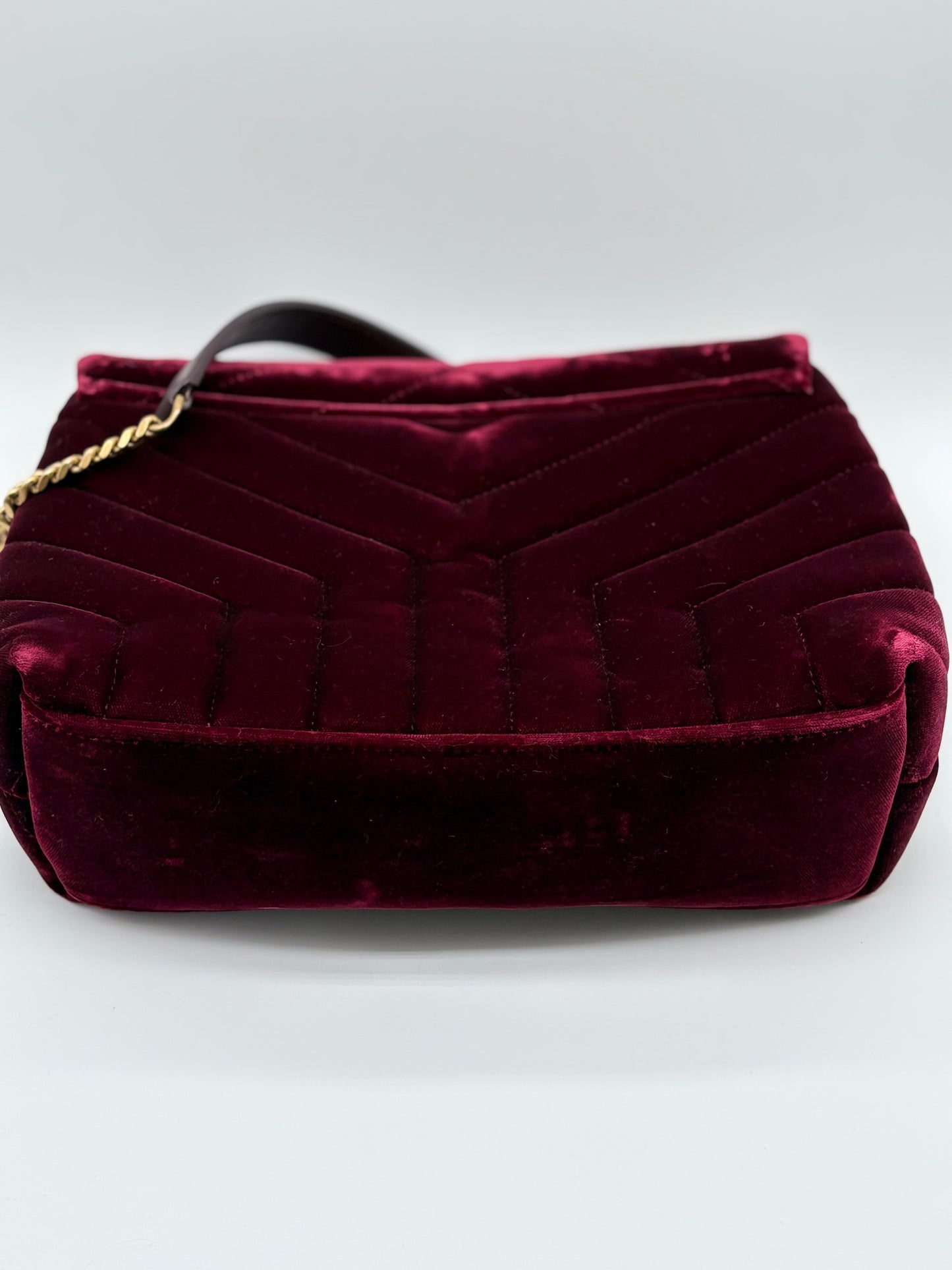 YSL Loulou Shoulder Bag Matelasse Chevron Velvet