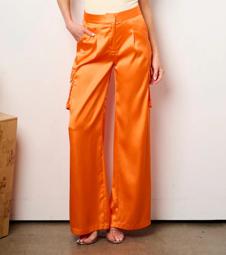 Woman’s orange Cargo pants