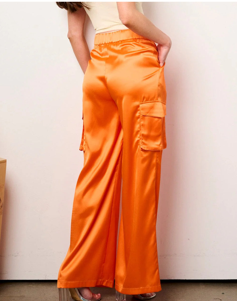 Woman’s orange Cargo pants