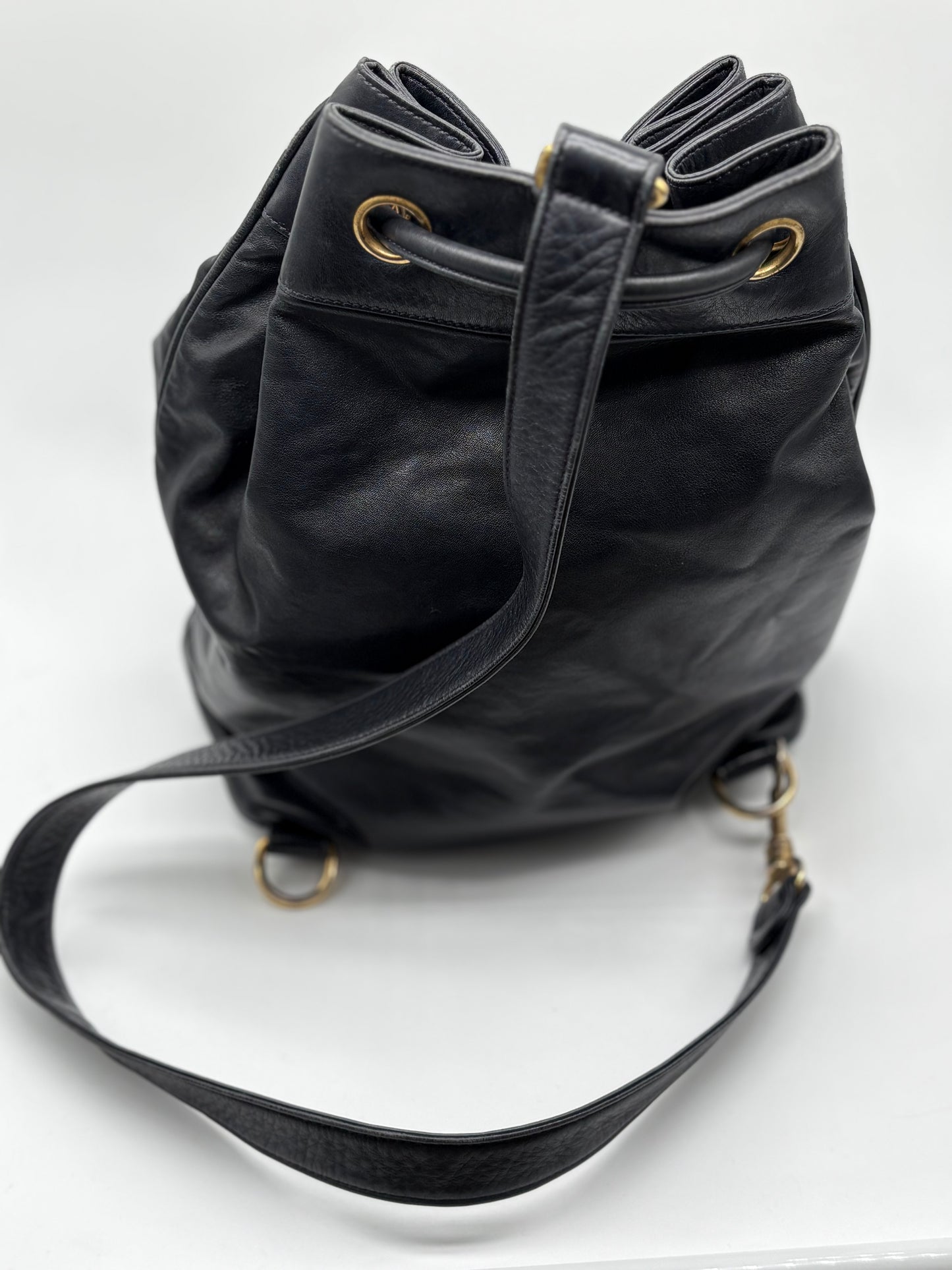 Chanel VintageTimeless Drawstring Sling Backpack Caviar Medium