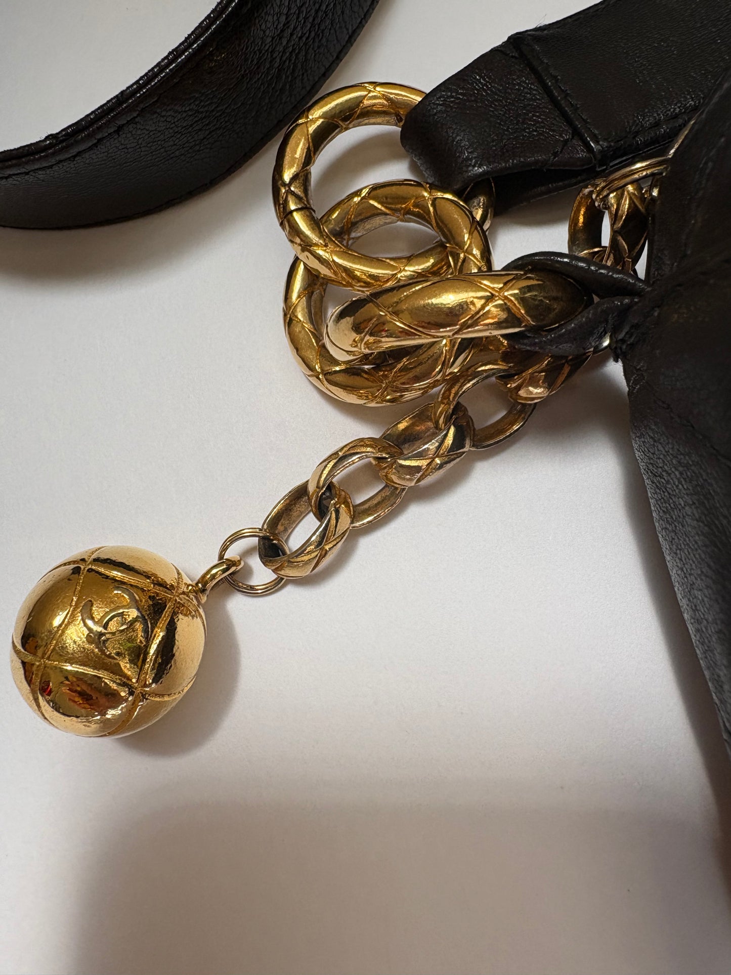 CHANEL MATELASSE LAMBSKIN LEATHER BALL CHARM CROSSBODY