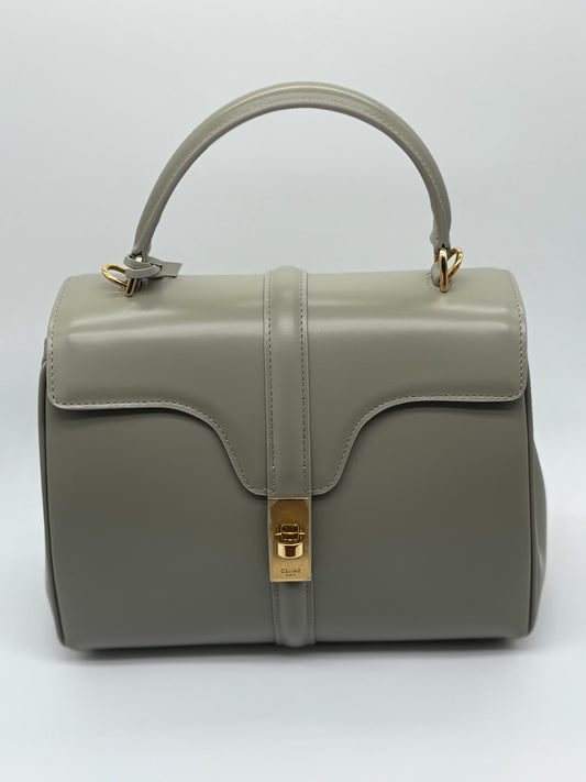 CELINE 
Mini 16 Turn Lock Top Handle Bag