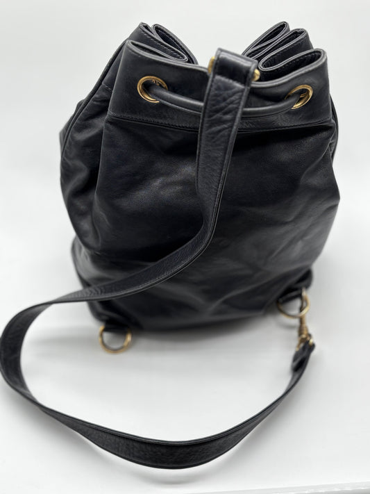 Chanel VintageTimeless Drawstring Sling Backpack Caviar Medium